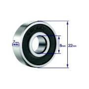 Подшипник 608-2RS (30х62х16) Createc CK9750 30000 ОБОРОТОВ В МИНУТУ, ПЛОМБА, ВЫСОКОЕ КАЧЕСТВО