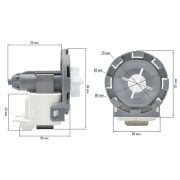 Насос СМА ARDO (Hanyu) 30W б/ул (8 защелок,клеммы раздельные назад)