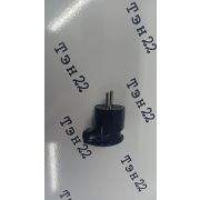 Вилка 16А с з/к угловая, черная