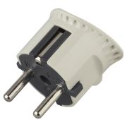 Вилка 16А с з/к прямая, белая ЭРА